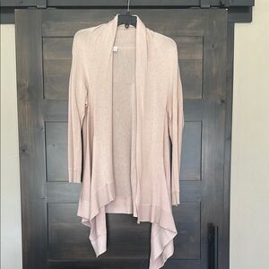 Women's Pink Open Front Cardigan